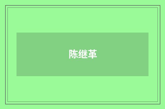 陈继革