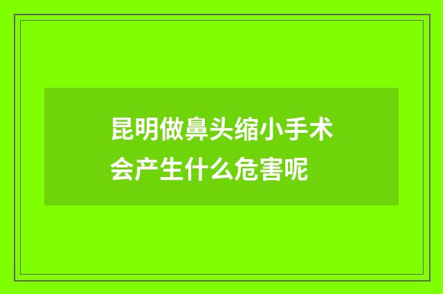 昆明做鼻头缩小手术会产生什么危害呢