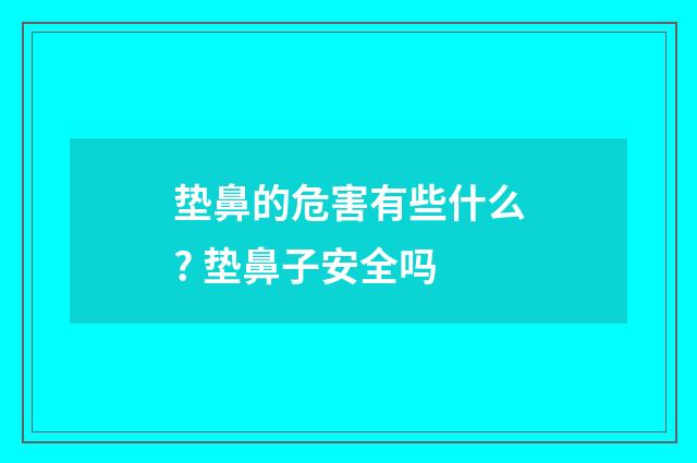 垫鼻的危害有些什么? 垫鼻子安全吗