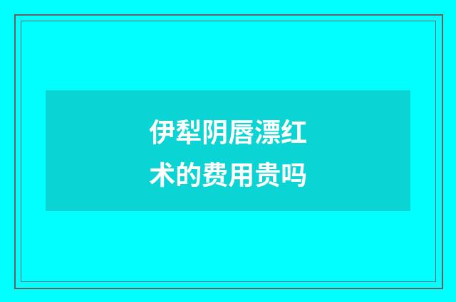 伊犁阴唇漂红术的费用贵吗